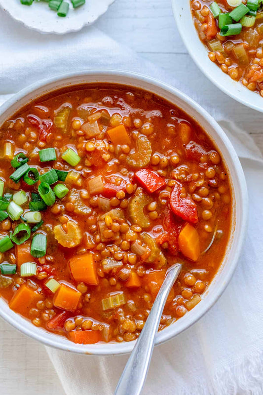 Tomato Lentil Bean Soup