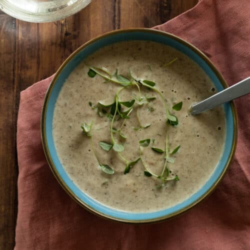 Mushroom & Goat Cheese Soup
