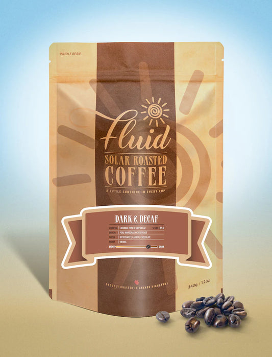 DARK AND DECAF - Fluid Solar Roasted Coffee
