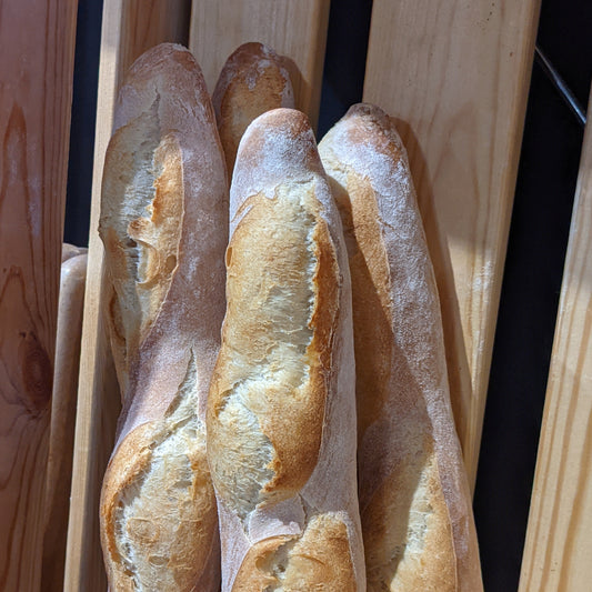 freshly baked baguettes